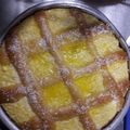 El cooksnap de Gabriela Tati Fleita cuando hizo Tarta de ricota, decorada como pasta frola.