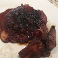 El cooksnap de Karla Briceño cuando hizo Chuletas agridulces.
