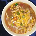 Surhaan Tahir Wafai's cooksnap of when they made Kathiawari chaat.