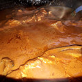 El cooksnap de Fernanda Flores cuando hizo Chuletas de cerdo en salsa de pasilla.