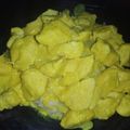 El cooksnap de Patricia Fernández cuando hizo Pollo al curry (con Casancrem).