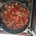 El cooksnap de Margoth Hernández cuando hizo Champiñones salteados con cebolla y ají.