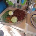El cooksnap de david vazquez castellano cuando hizo Salsa de hígado con tallarines.