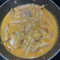 El cooksnap de Almu Rodriguez cuando hizo Pollo y secreto ibérico en salsa de sidra.
