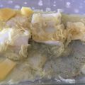 El cooksnap de Joaquín G. cuando hizo Lomo de bacalao encebollado al brandy.