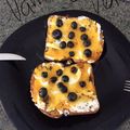 El cooksnap de Patto Movil cuando hizo Tostada de chocolate, ricota y blueberries, en air fryer.