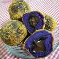 Cooksnap dari Nixma Ilmie untuk resep Bola bola ubi ungu coklat lumer
