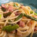 Koya Matsuno's cooksnap of when they made Carbonara - the Italian way.