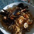 El cooksnap de Ángela cuando hizo Spaguetti Frutti di Mare.