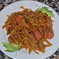 El cooksnap de Selena Grimes Rodriguez cuando hizo Fideos con salchichas frescas y verduras.