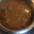 El cooksnap de Ángel cuando hizo Albóndigas en salsa a la cerveza.