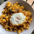 El cooksnap de Meri cuando hizo Migas de harina en microondas.