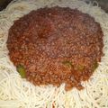 صورة من وصفات أم أنس، شاركها بعد تجربة وصفة سباغيتي باللحم المفروم