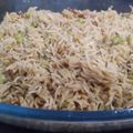 Naureen Khan Lodhi's cooksnap of when they made Matar paluo.