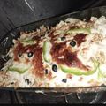 Umme Ali 's cooksnap of when they made Chicken lasagna in microwave oven.