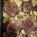 El cooksnap de Raul cuando hizo Galtas al horno en cama de patatas.
