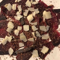 El cooksnap de Mabi cuando hizo Cecina de León con queso curado y chocolate negro.