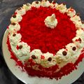 Priyangi Pujara's cooksnap of when they made Red velvet cake without cream cheese eggless.