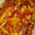 Najlah's Golden kitchen 's cooksnap of when they made Corn sauce and chips.