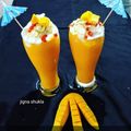 Jigna Shukla's cooksnap of when they made મેંગો મિલ્ક શેક (Mango Milk Shake Recipe In Gujarati).