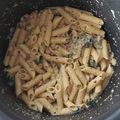 El cooksnap de Silvi cuando hizo Macarrones cremosos con bacon y calabacín 😋.