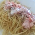 El cooksnap de Irene-Guirao cuando hizo Pasta con salmón ahumado (puede ser sin gluten).
