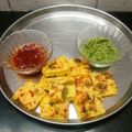 Kiran Jataniya's cooksnap of when they made સ્ટીમ ઢોકળા.