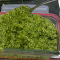 El cooksnap de Becky cuando hizo Salsa pesto.
