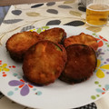 El cooksnap de Anuki cuando hizo Sanjacobos de berenjena.