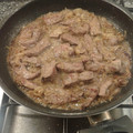 El cooksnap de JoanRa PeHe cuando hizo Hígado encebollado.
