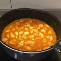 El cooksnap de A Armesto cuando hizo Pollo al curry con leche de coco.