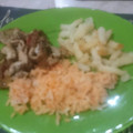 El cooksnap de Alma Urcid Vz cuando hizo Bistec de lomo de cerdo con verduras y patatas fritas.