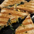 Pintér-Bartha Ágnes Cooksnap-ja, amikor elkészítette a(z) Spenótos kukoricás melegszendvics receptet.