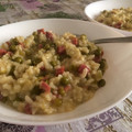 El cooksnap de Ainhoa Mora Montesinos cuando hizo Arroz con taquitos de jamón serrano y guisantes.