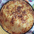 El cooksnap de Camila Parisi cuando hizo Quiche de cebolla, choclo y champiñones.