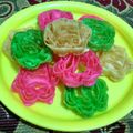 Cooksnap dari HAGHIA SOPHIA untuk resep Kembang Goyang Rainbow Wijen