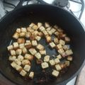 El cooksnap de edusantillo cuando hizo Croûtons o Picatostes.