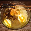 El cooksnap de Leticia cuando hizo Ramen de pollo y langostinos.