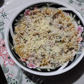 El cooksnap de Gustavo Rivero cuando hizo Fideos con Salsa de Queso Crema, Ciboulette y Atún.