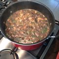 El cooksnap de Naina cuando hizo Caldo de Hongos Portobello.