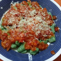 El cooksnap de Eva cuando hizo Ñoquis de espinaca.
