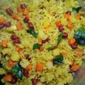 Subhasree Santra's cooksnap of when they made চিঁড়ের পোলাও (Chirer Pulao recipe in Bengali).