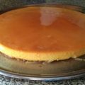 El cooksnap de Irene cuando hizo Flan de queso fresco.