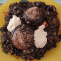 El cooksnap de Esther cuando hizo Arroz negro caldoso de sepia y gambas.