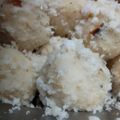 Monica's cooksnap of when they made Coconut Ladoo.