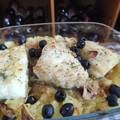 El cooksnap de Bichejo67 cuando hizo 58. Bacalao al horno Lagareiro (principal pescado).