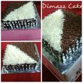 Cooksnap dari Pungkasari untuk resep Brownies Kukus edisi Ulang Tahun + cara membuat pagar coklat tanpa cetakan