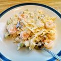 Hunter's cooksnap of when they made Alfredo Sauce.