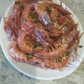 El cooksnap de Mariví GH cuando hizo Gambón al horno con ajo y perejil.