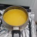 El cooksnap de Emmanuel cuando hizo Salsa de queso cheddar.